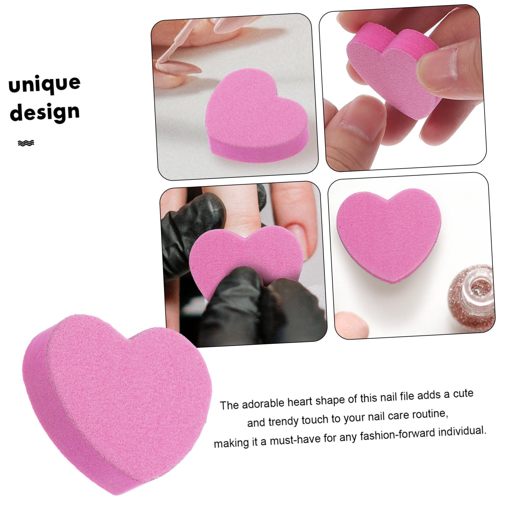 Healeved 200piezas Archivos De Uñas De Doble Cara De Bloques De Pulido Para Manicura Herramienta De Lijado y Lavable Color Rosa Para Uñas y Acrílicas