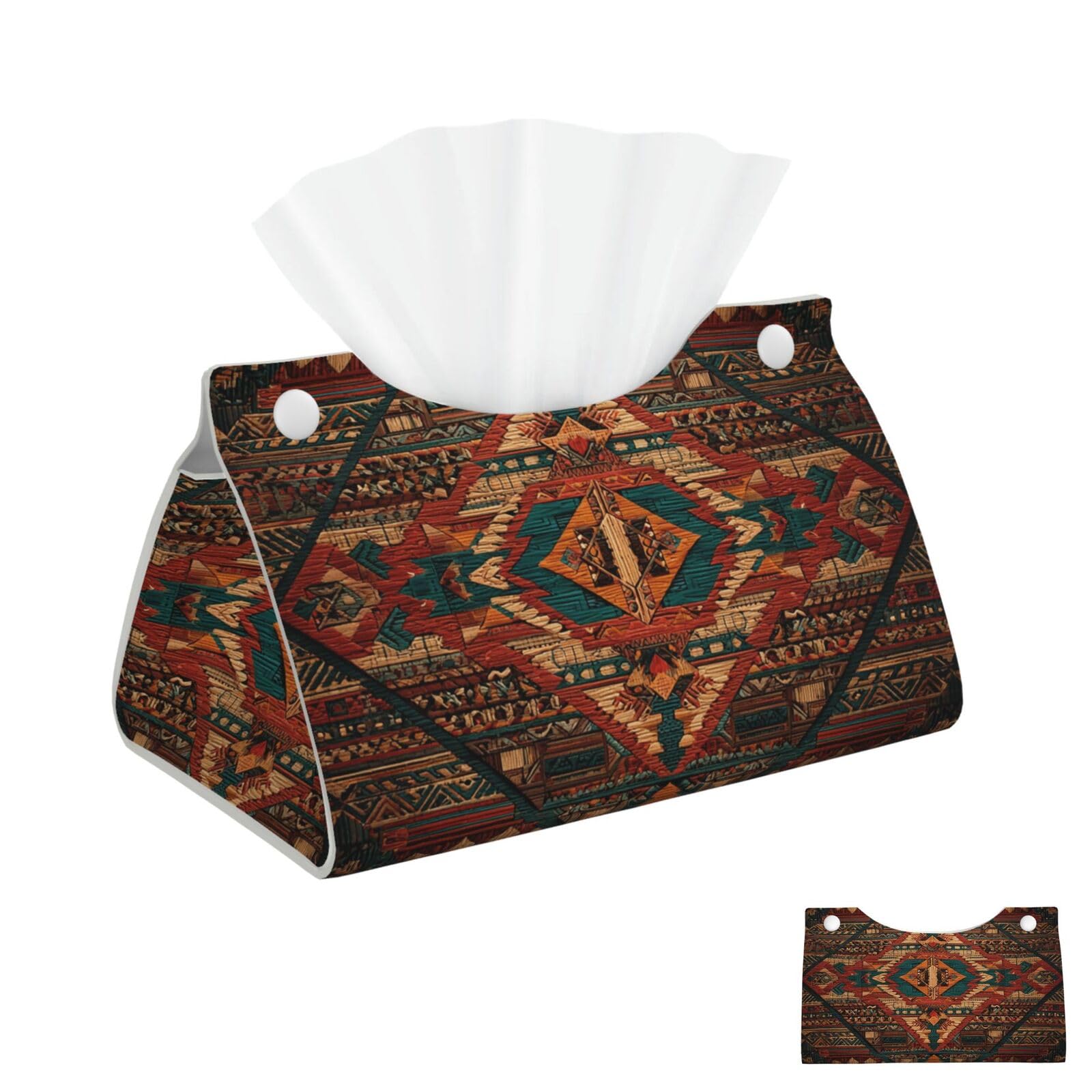 Intricate Tribal Patterns Tissue Box Cover Square Cube Boxes