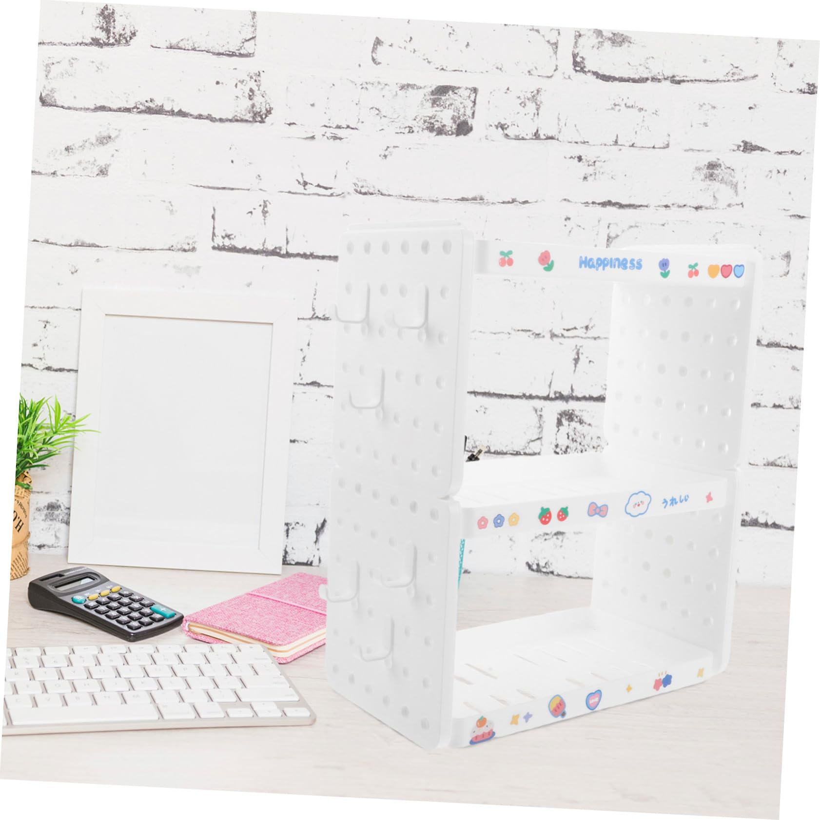 Organizador de Escritorio Modular Multitier para Materiales de Arte y Oficina Estantería Apilable con Compartimentos y Gancho Soporte Compacto para Bolígrafos y Cosméticos