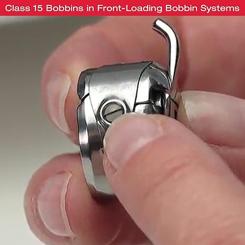 Miniatura 2 de SINGER Caja de bobina clase 15, sistema de carga frontal | Pieza de repuesto para máquina de coser con tensión ajustable | Compatible con servicio