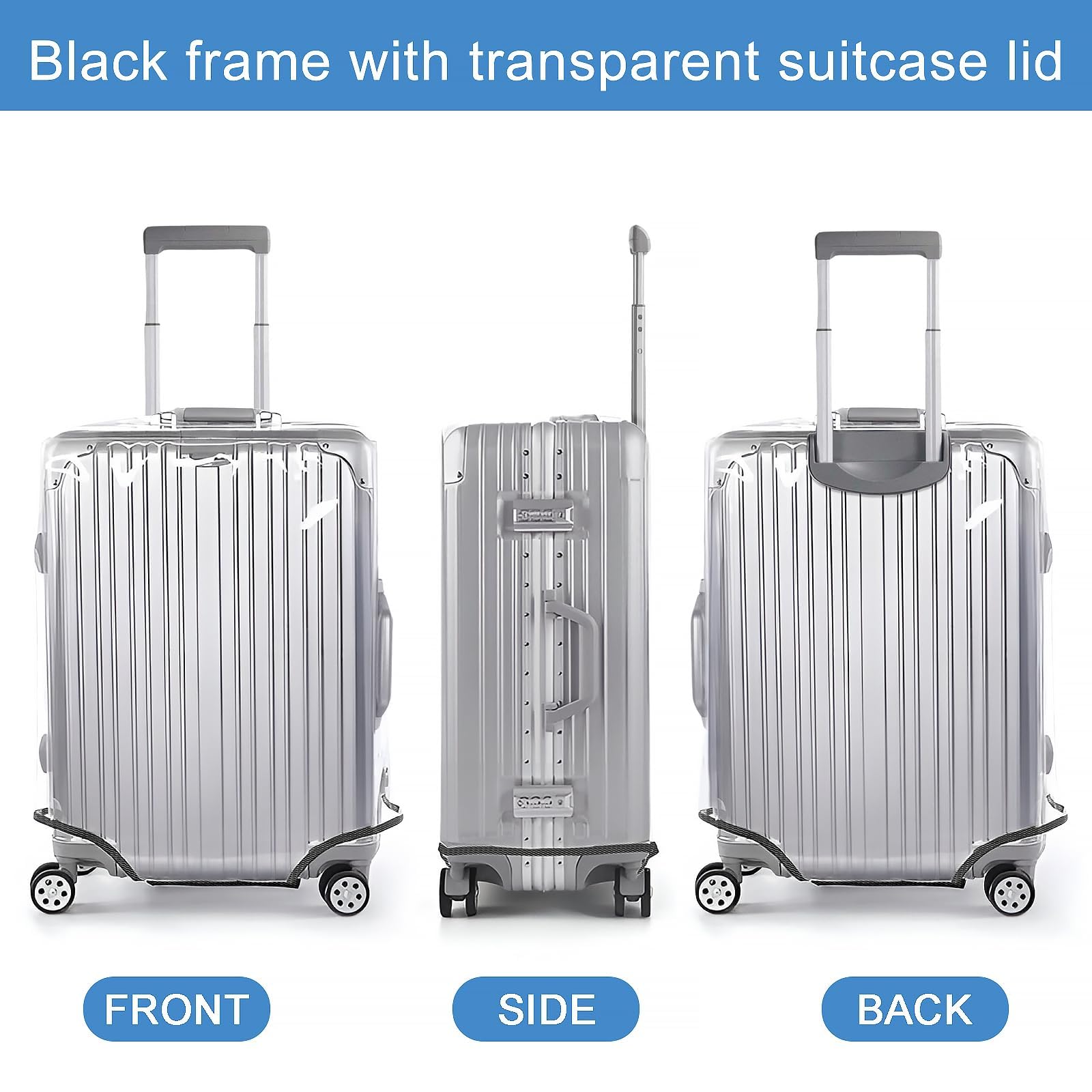 JZRSuitcase Maletas Ligeras de policarbonato + ABS, rígidas, con Ruedas