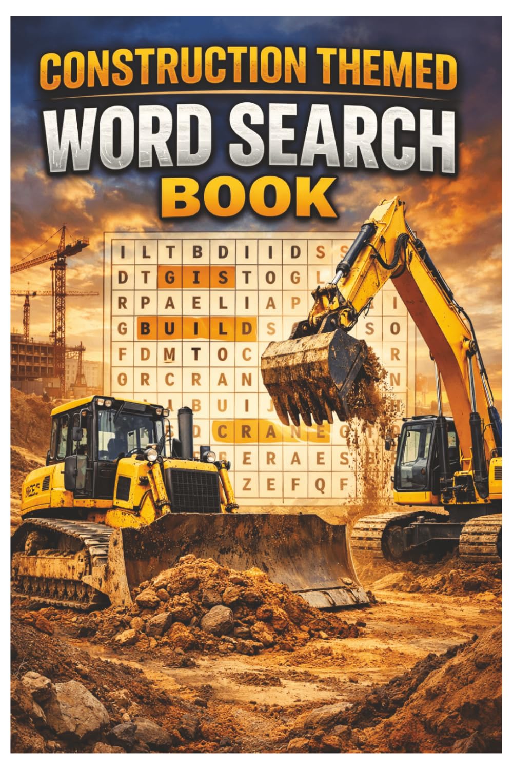 Construction Themed Word Search Book: Word Searches with easy to read print about Construction, Heavy Equipment, Machinery and more | 6x9 inches, 110 pages | 50+ puzzles