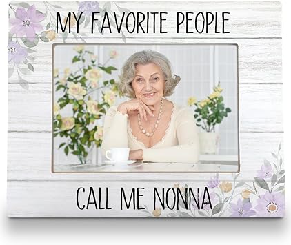 Nonna Picture Frame 8x10, Grandma Picture Frames, Grandma Gifts from Grandkids, Gifts for Nonnas Mothers Day from Grandson Granddaughter, My Favorite People Call Me Nonna Photo Frame 5X7