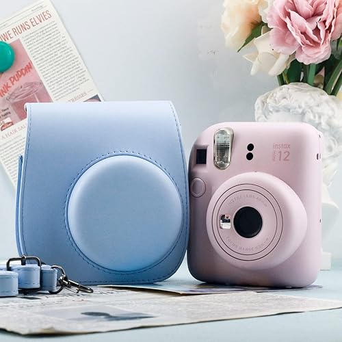 Miniatura 4 de Frankmate Funda protectora compatible con cámara de película instantánea Fujifilm Instax Mini 12 11 9 8 con bolsillo para accesorios y correa