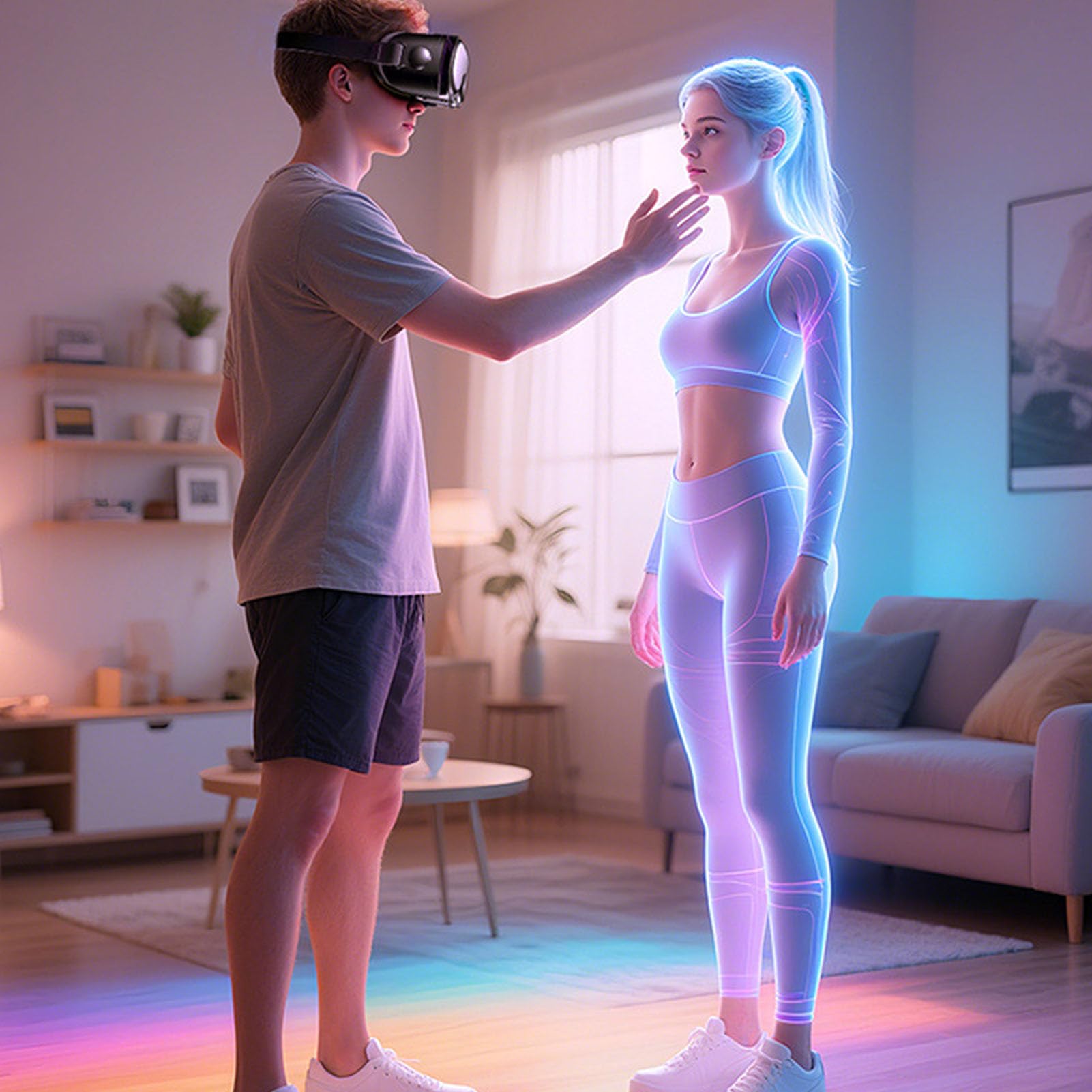 Lunettes 3D VR Anti-lumière Bleue avec Champ de de 120 ° pour Un Apprentissage Interactif et Amusant, Compatibles avec Les Appareils iOS et
