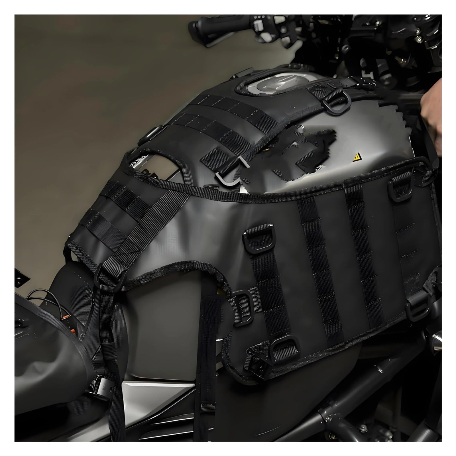Top Case Motos Bolsa Tanque Combustible para Motocicleta Conjunto Chaleco Base Molle Portátiles Adecuados Kit Todoterreno Universal Bolsa De Moto(2 Set 1)