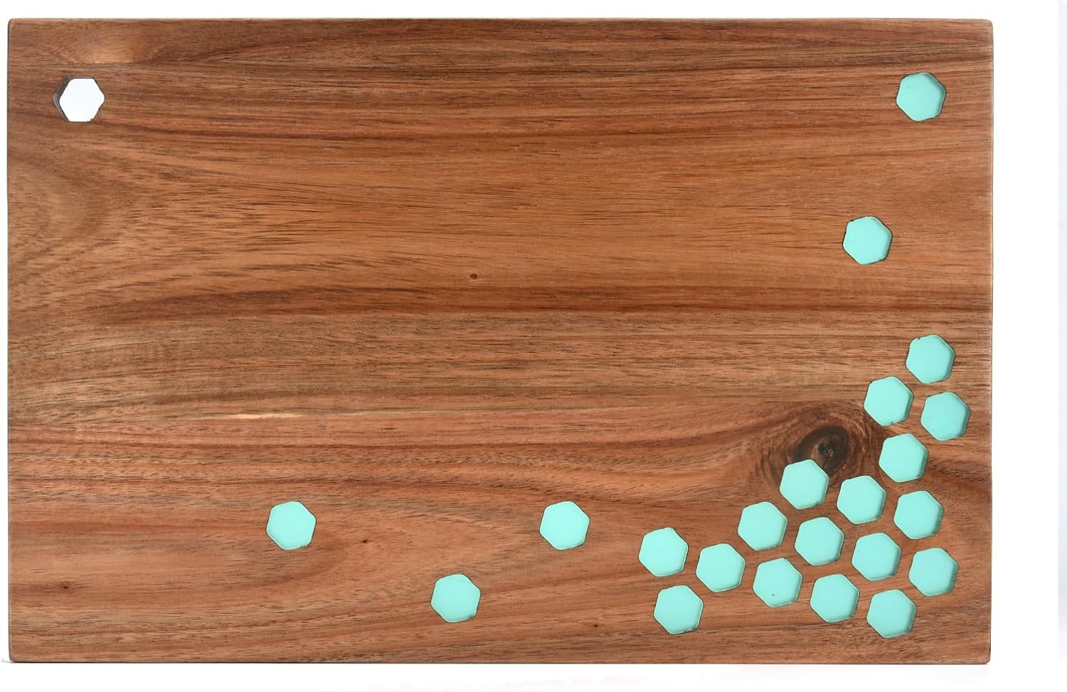 Guowall Wooden Cutting Board Epoxy Resin Design Charcuterie Platter Cheese Board Wood Tray for Kitchen, Home Decor, Food Display - 1 pc/set