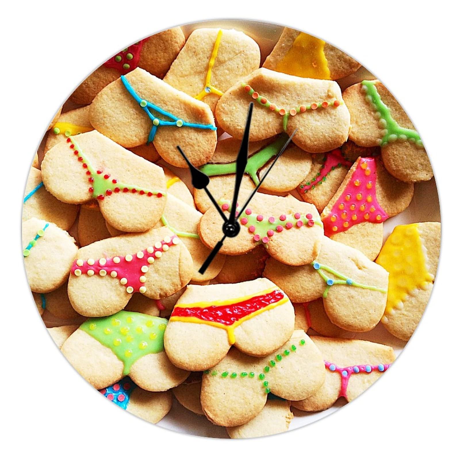 Horloge sans tic-tac pour restaurant et fast-food en bois à piles de 30,5 cm