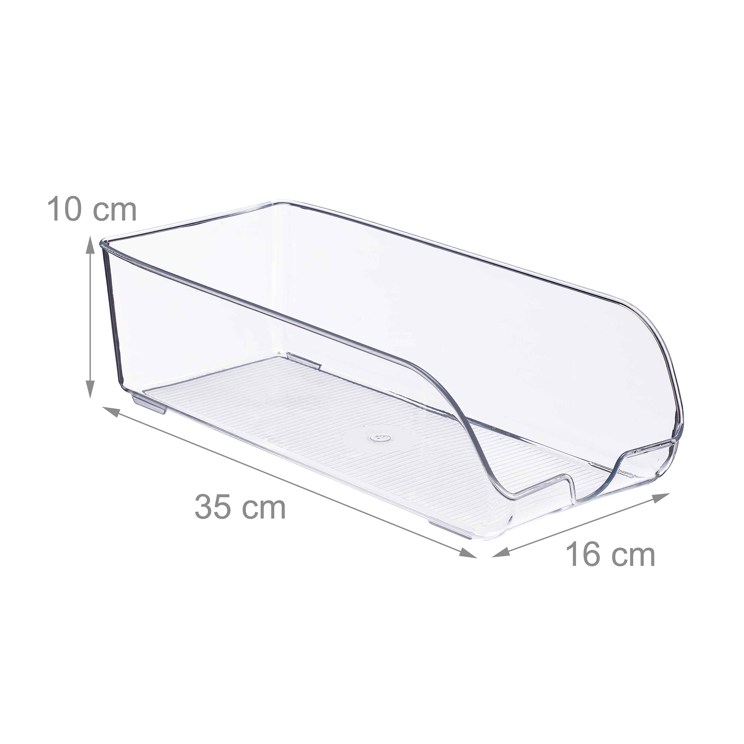 4CASSETTO SCORREVOLE SALVA Spazio Organizer Frigorifero Contenitore Frigo Mensol EUR 11,99