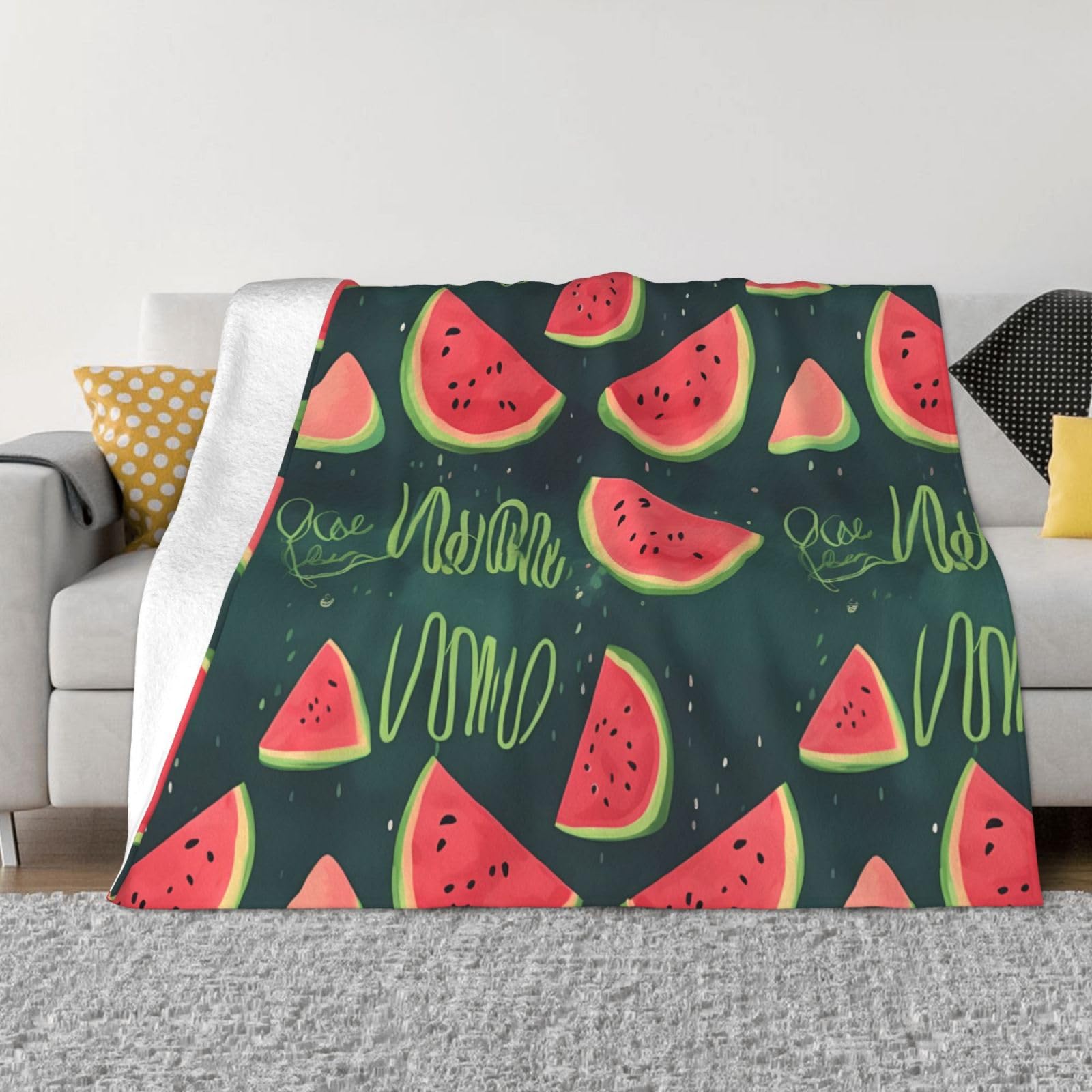 Couverture en micro polaire anti-froid One in a Melon jeté de canapé léger pour climatisation