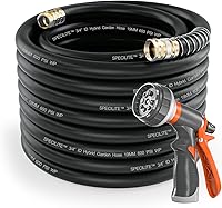 Vista 18 de SPECILITE Manguera de agua para jardín de 15 pies x 5/8 pulgadas, extensión de tubería líder de servicio pesado, flexible, liviana, sin dobleces