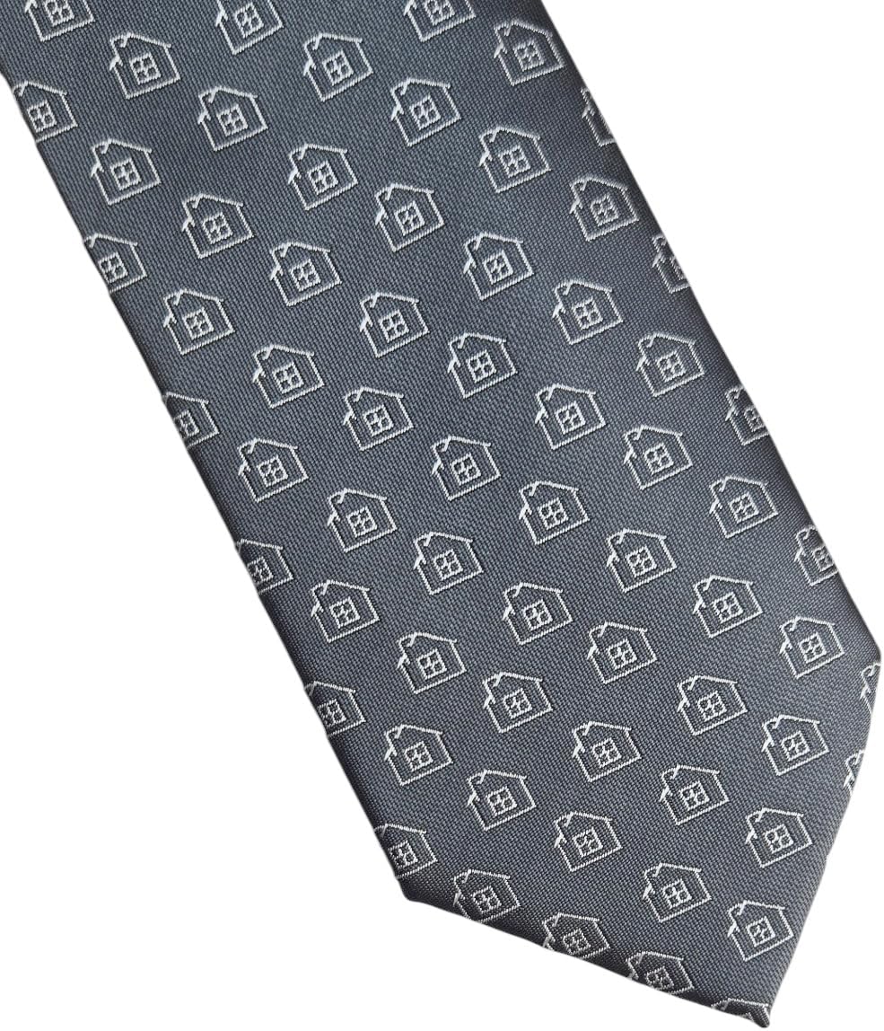 Real Estate Necktie - Realtor Tie - Real Estate Agent Gift - Gift for Realtors - Houses Ties, House Tie, construction, appraiser, contractor