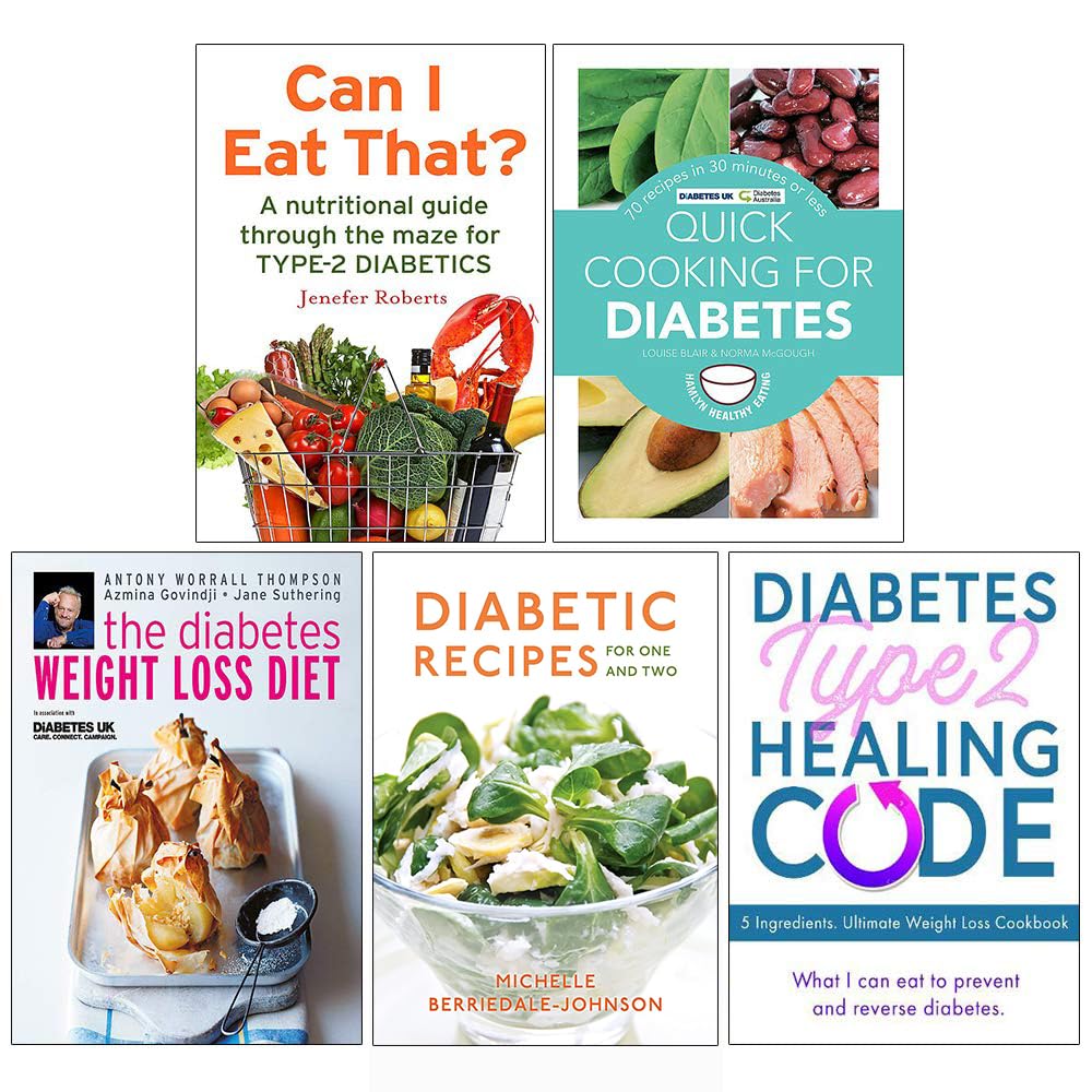 Kann ich das essen, Schnellkochen gegen Diabetes, Die Diabetes-Diät zum Abnehmen, Diabetikerkochen für eins und zwei, Diabetes Typ 2 Heilungscode 5 Bücher-Sammlungsset