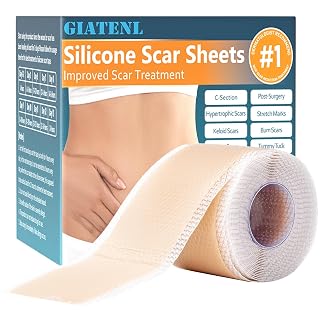 Silicone Scar Sheets, Silicone Scar Tape, Reusable Scar Silicone Strips for Scar Removal Treatment, Soft Silicone Scar Sheets for Surgical Scars, Keloid, C-Section, Burn et(1.6” x 59” Roll-1.5M) - Amazon product rated Grade A