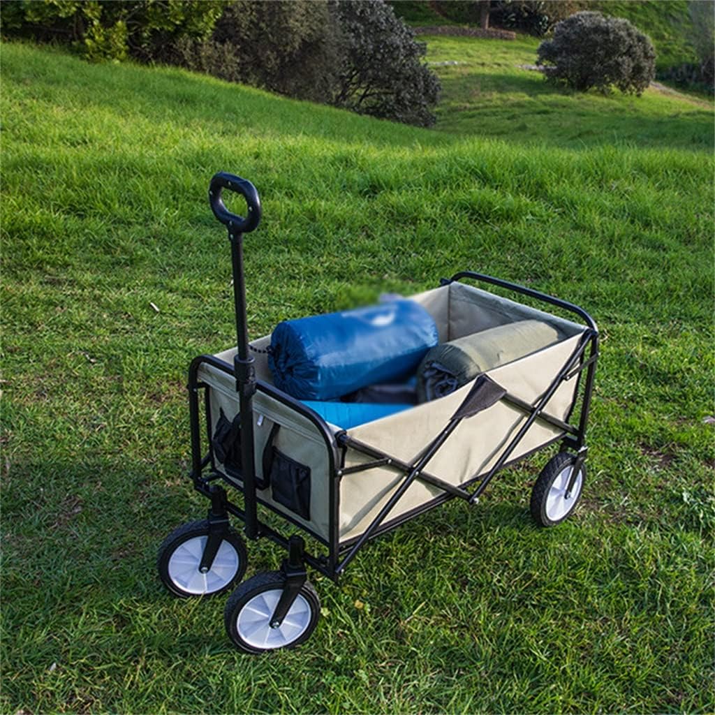 Outdoor Folding Trolley Portable Camping Picnic Lever Car Light Small Pull cart(D) image 4