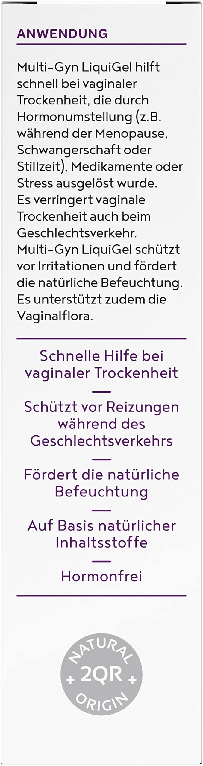 Multi-Gyn LiquiGel z aplikatorem do natychmiastowego łagodzenia suchości pochwy, bólu, swędzenia lub podrażnień – bez hormonów, z naturalnymi składnikami, 30 ml (1 opakowanie)