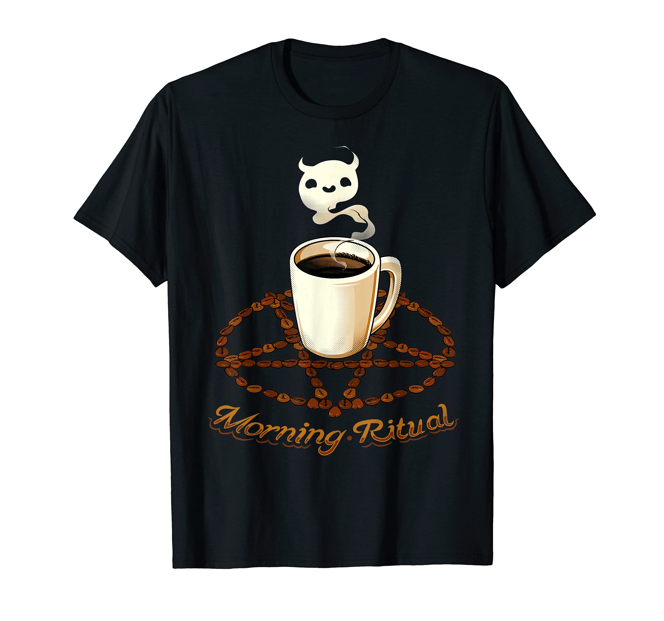 Tobe FonsecaMorning Ritual Coffee Pentagram Demon I Love Coffee Lover T-Shirt