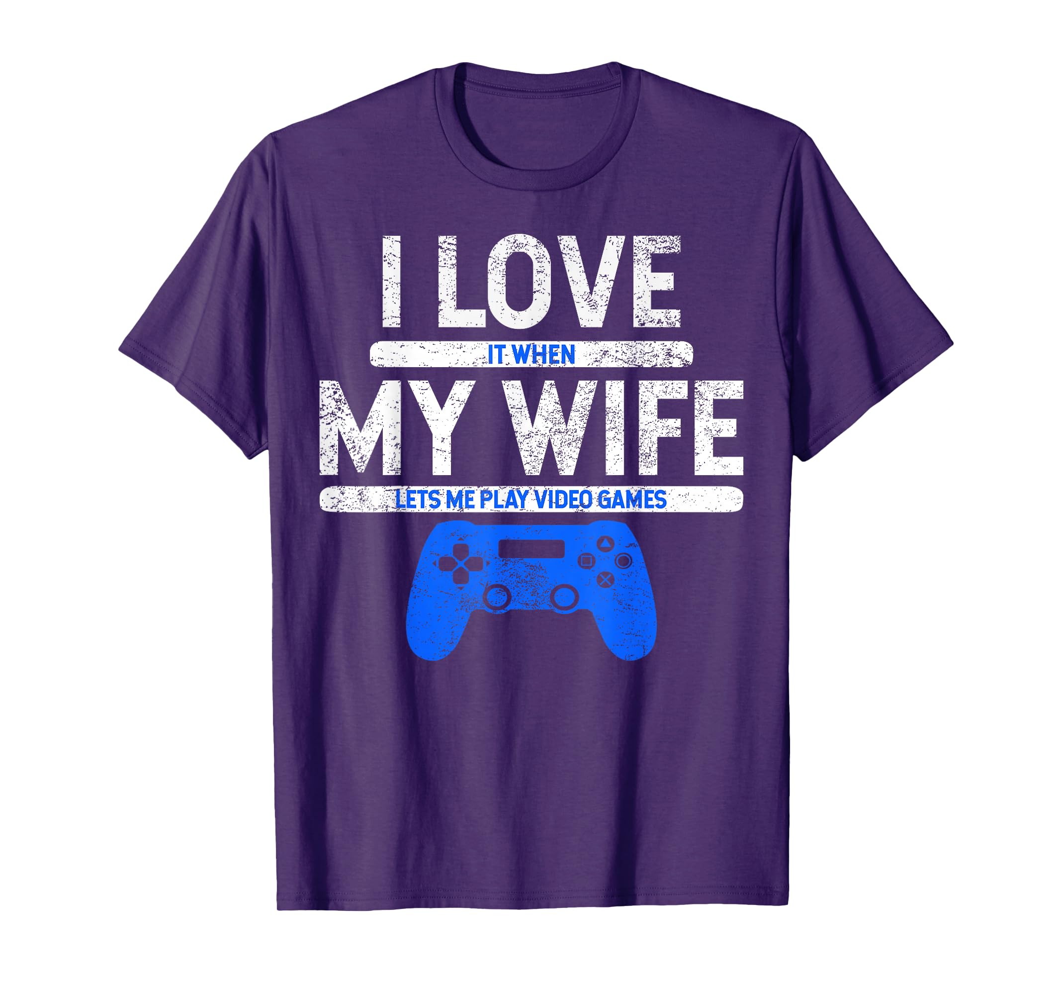 Mens I Love It When My Wife Lets Me Play Video Games Husband Gift T-Shirt
