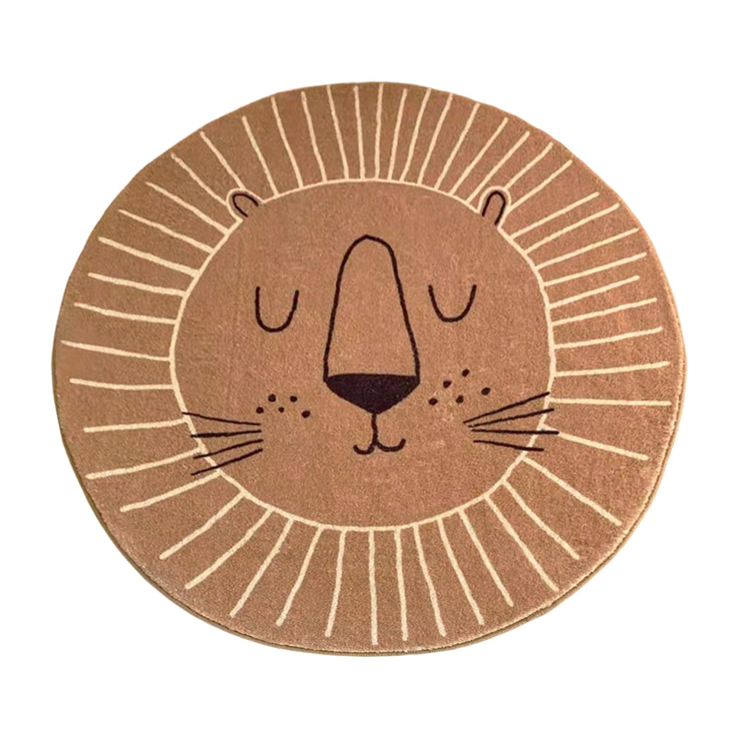 EHDWXVZM 1 Pieza de Alfombra para Gatear para niños, Alfombra de Animales de Dibujos Animados, Alfombra Redonda para niños, Alfombra para Dormitorio Infantil, Alfombra Lavable