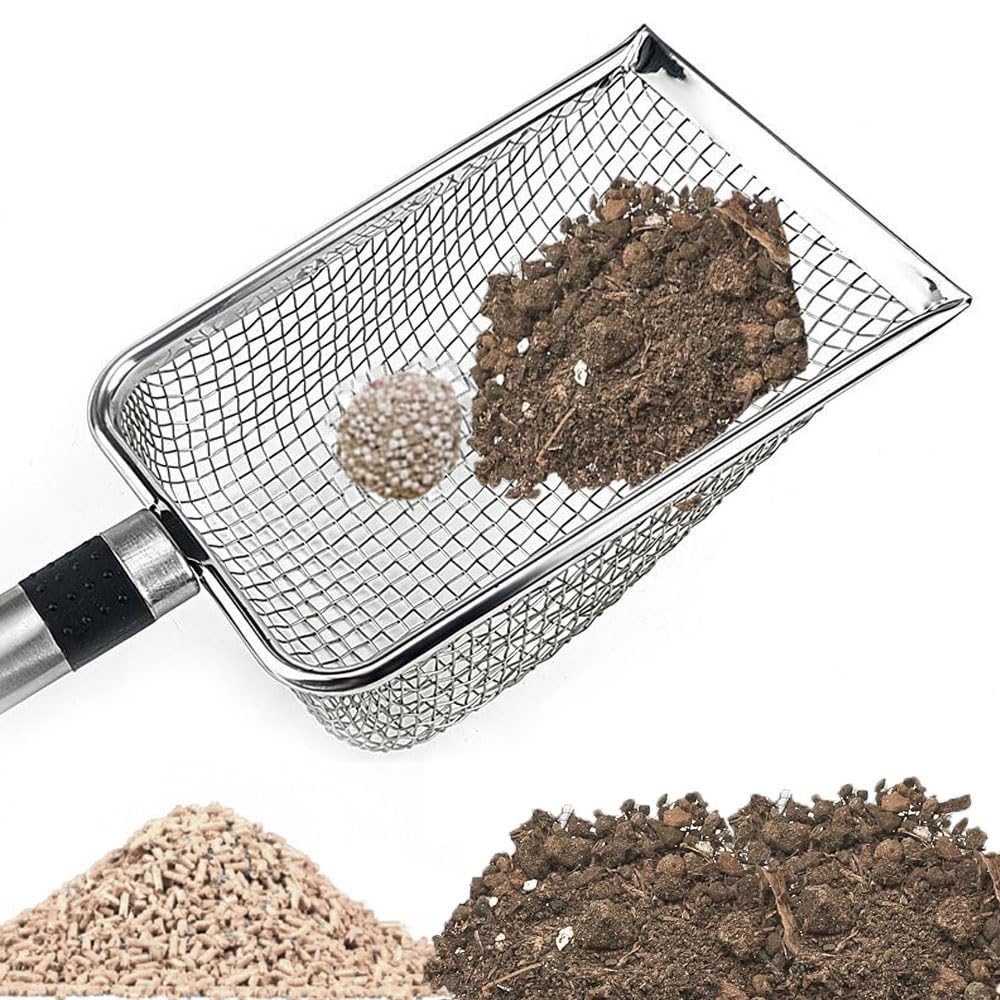 Setaccio Da Giardino In Acciaio Inox 4 Pezzi - Maglie 2, 2.8, 3.8, 5 Mm Per Terriccio, Sabbia, Semi
