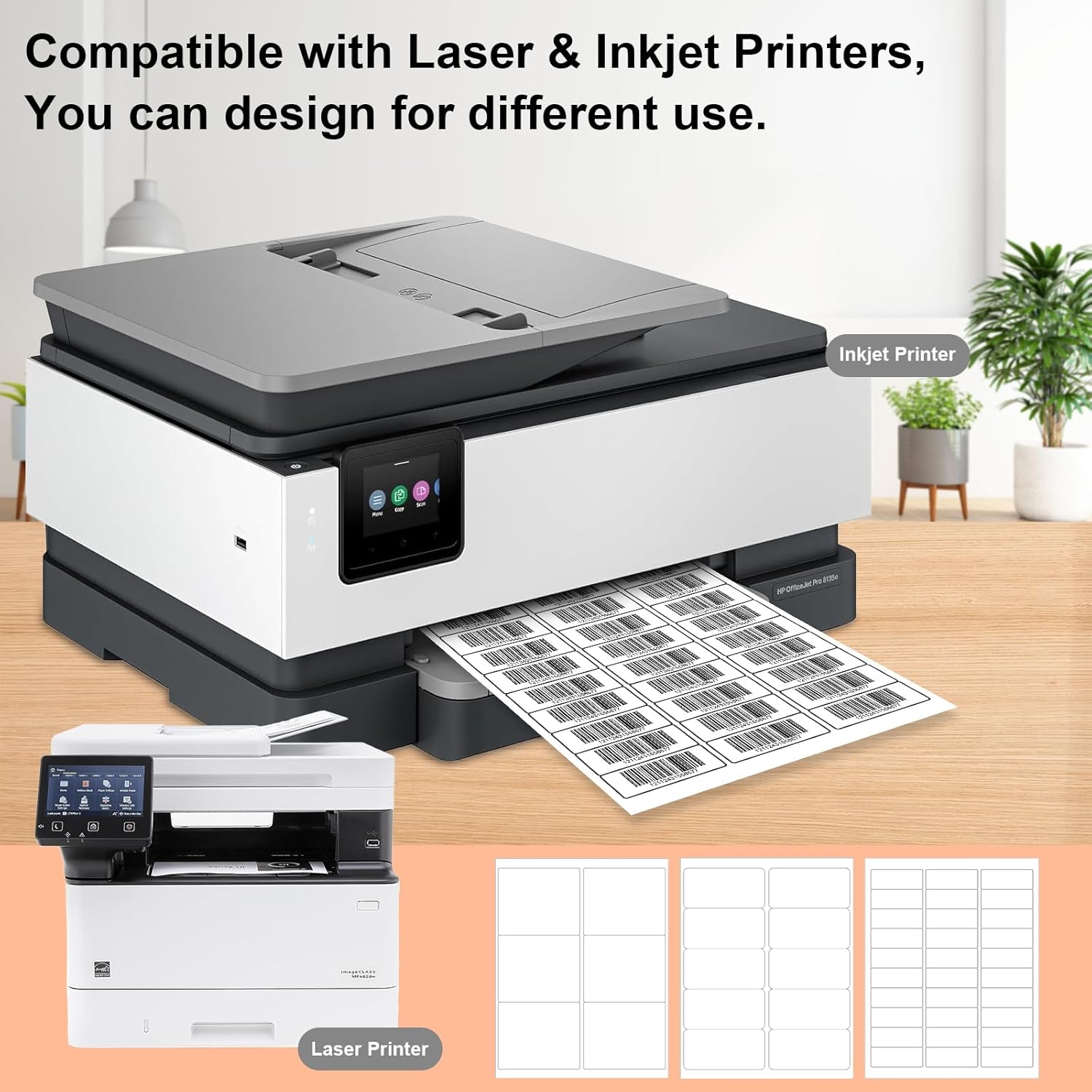 30 UP 15000 Stickers 500 Sheets 1" x 2-5/8" Shipping Return Address Labels for Laser Inkjet Printer, White Blank Mailing Labels - Image 6