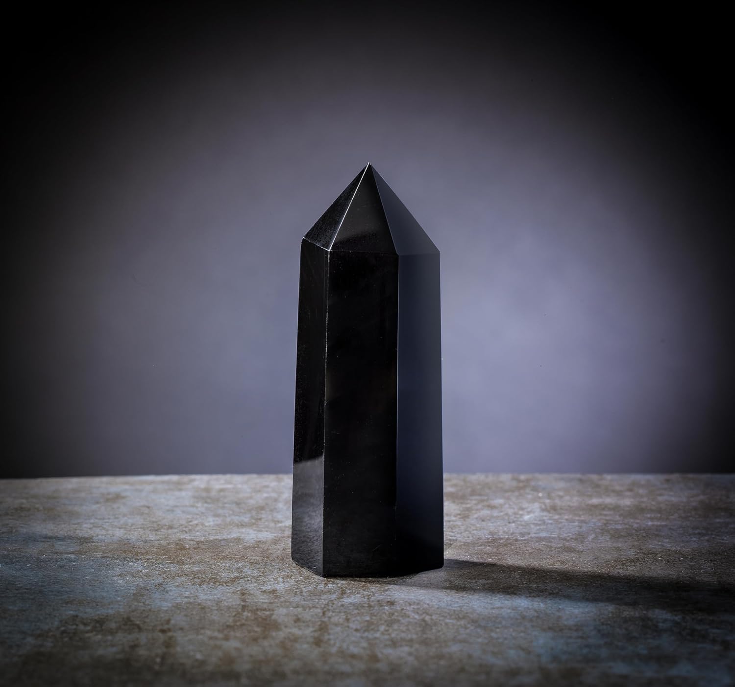 Black Obsidian Tower Crystal Point