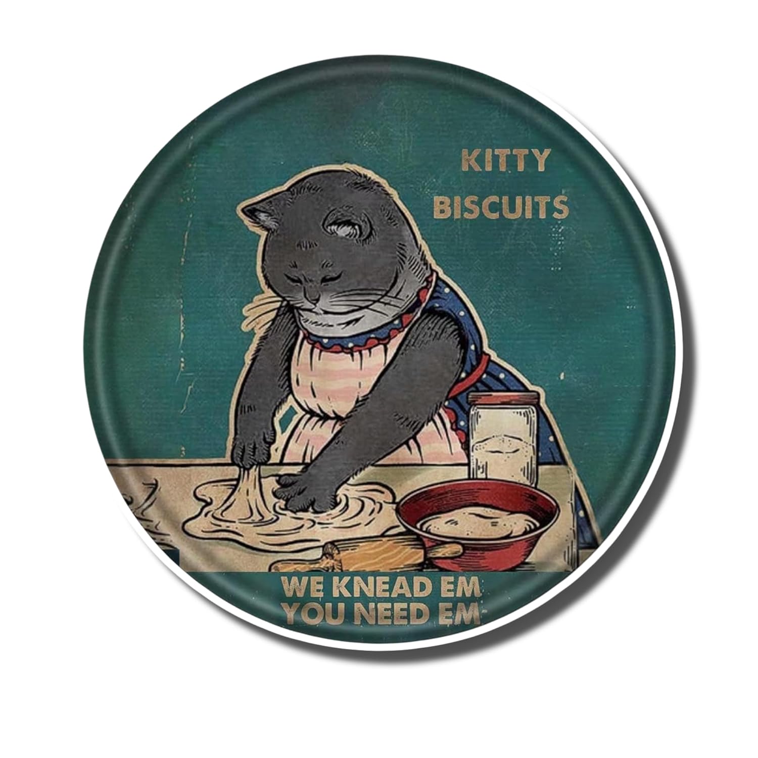 Kitty Biscuits We Knead Em You Need Em Cat Sticker