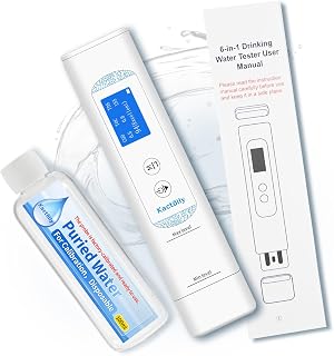 kactoily 6-in-1 Lab Grade Digital Water Tester: TOC/COD/EC/UV275/Temp/TDS Meter for Home, RV, Camping, Well & Tap Water