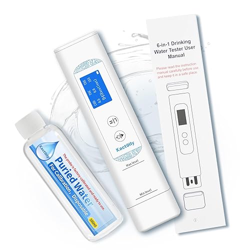 Medidor digital de agua 6 en 1 para agua potable, grado de laboratorio TOC/COD/EC/UV275/TEMP/TDS Medidor digital de agua y solución de calibración