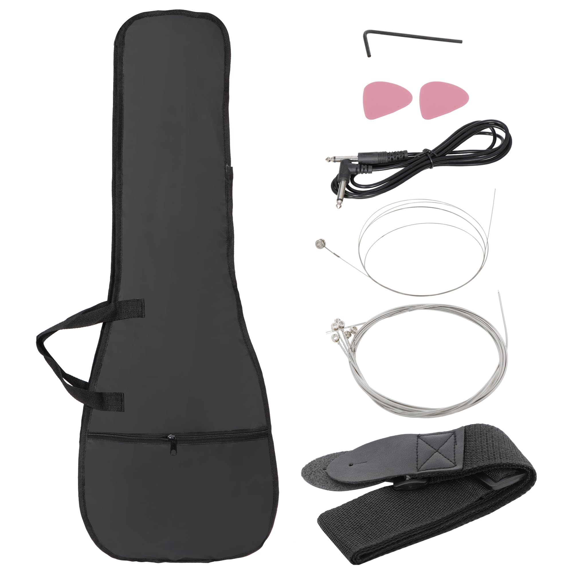 Zestaw do gitary elektrycznej dla dzieci 76 cm ze wzmacniaczem 5 W, kabel Cablgifte, pick, pasek na ramię, torba na wiele więcej gitar, zestaw akcesoriów dla początkujących (niebieski)