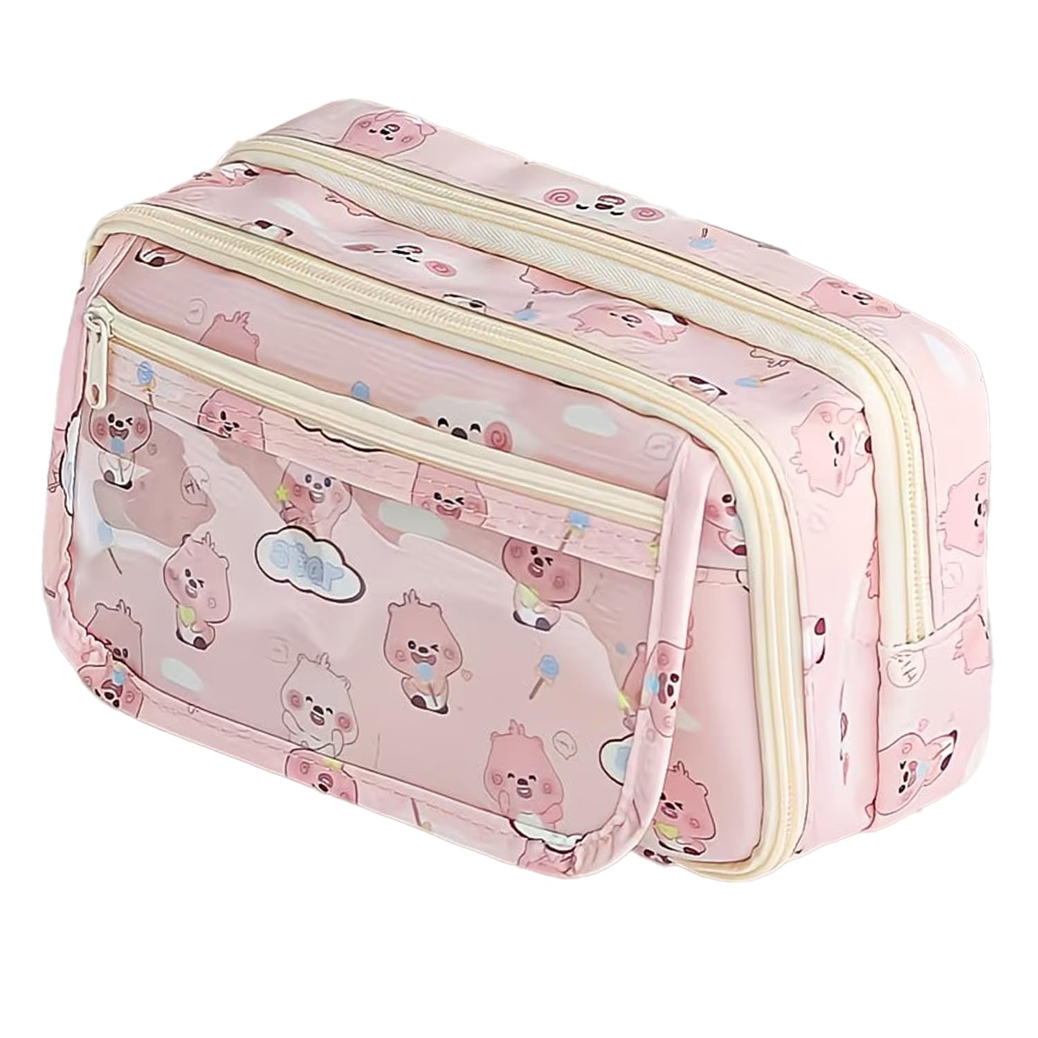 FunBlast Pencil Pouch for Girls– Kawaii Pencil Pouch, Aesthetic Pencil Case Organizer, Large Capacity Stationary Organizer Case, Multipurpose Zipper Pouch for Kids & Adults (E)-picture-10