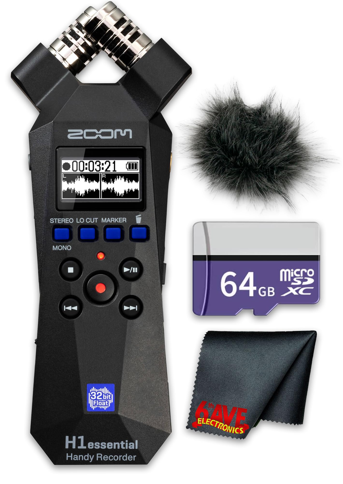 H1essential 2-Track Audio Recorder + Cleaning Cloth Bundle | For Music, Video & Field Rec…