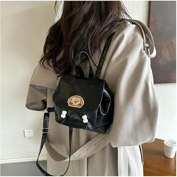 Backpack Retro-style, Fashionable, Simple And Elegant Women's Backpack, Versatile Casual -black