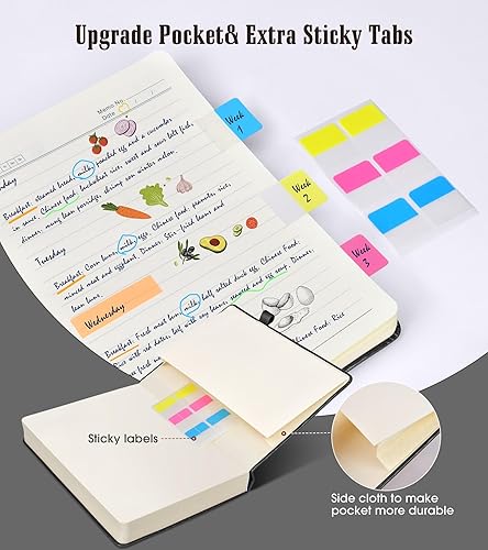 Miniatura 5 de Cuaderno rayado, 365 páginas B5, diarios grandes para escribir cuaderno a rayas, diario de cuero de tapa dura para mujeres y hombres, cuaderno