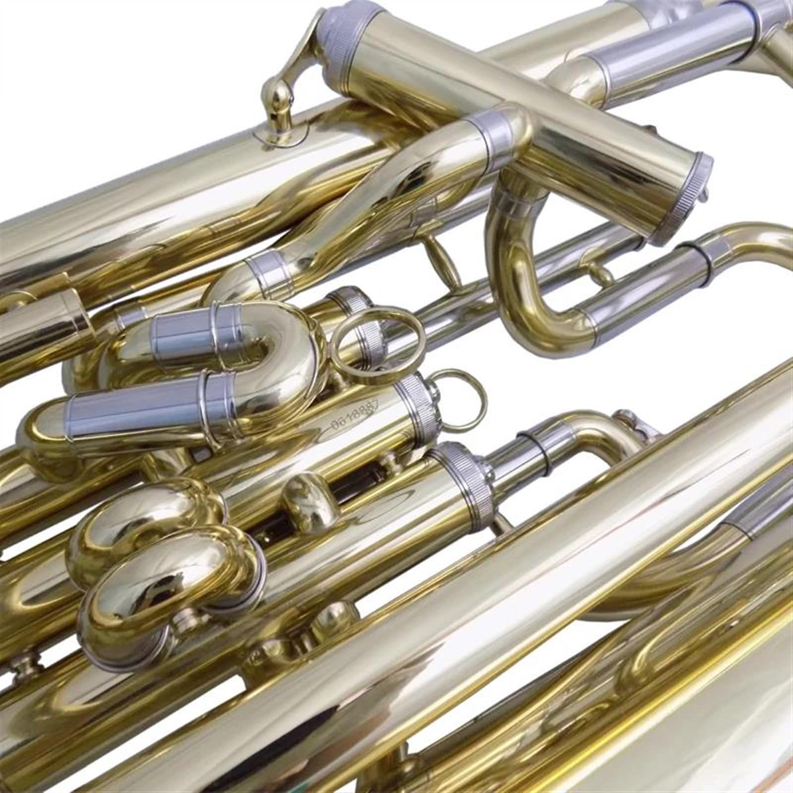 Professionelles euphonium Instrumenty Muzyczne Eufonium Kompensacyjne 3+1 Tłoki Lakierowane Srebrne Niklowane Z Twardym Ustnikiem(Lacquer)