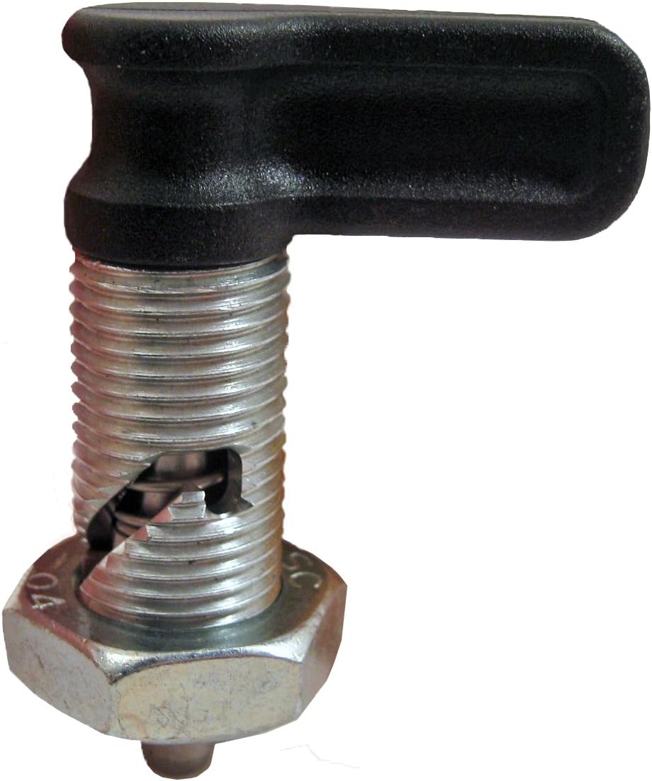 GN 712 Series Steel Type S Cam Action Indexing Plunger with Lock Nut, with Safety Rest Position, M16 x 1.5mm Thread Size, 35mm Thread Length, 10mm Diameter