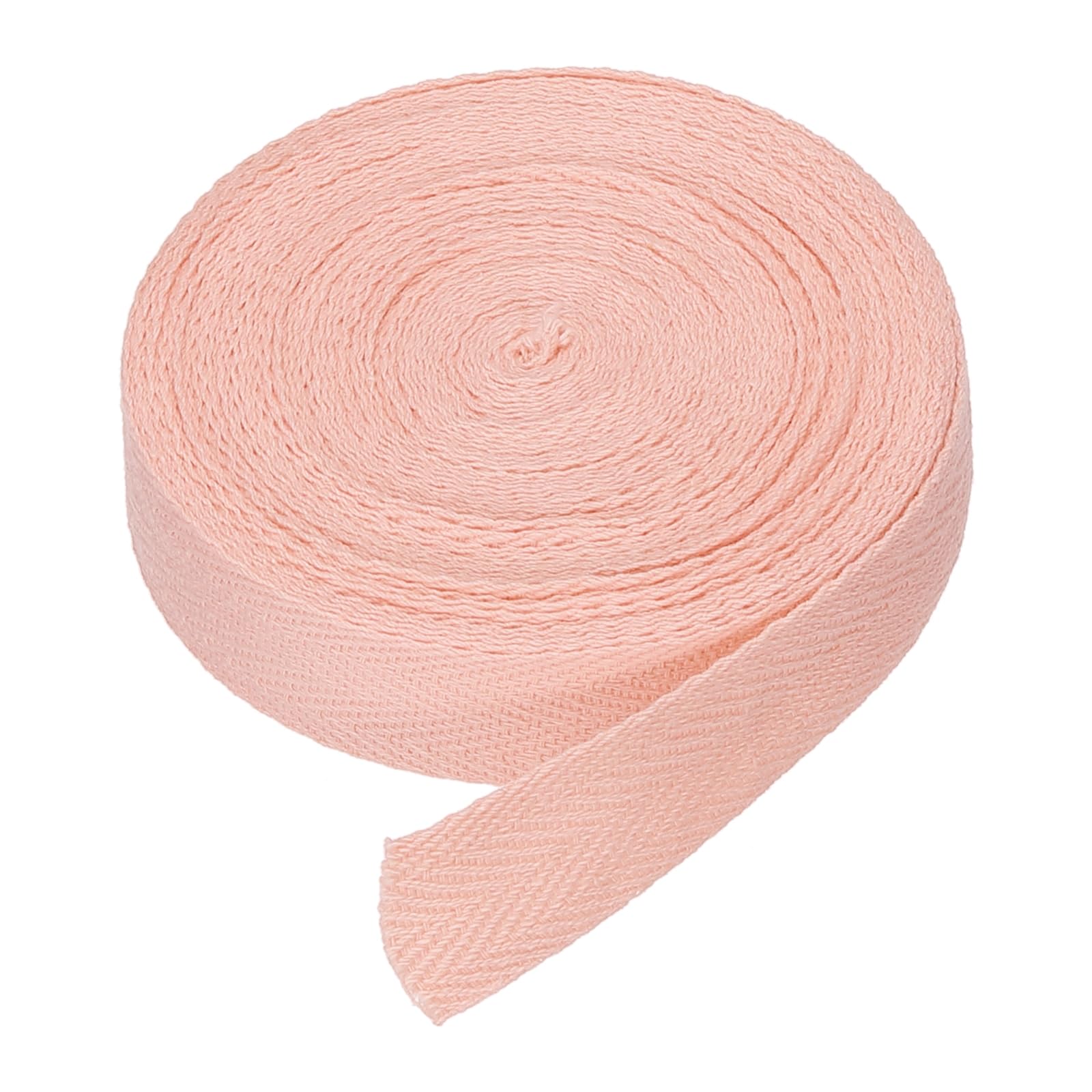 DMiotech 3/4"(2cm) 10 Yards Cotton Twill Tape Cotton Ribbons Bias Binding Tape Herringbone Tape Ribbons Pink for DIY Crafts Clothes