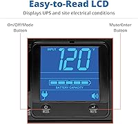 Vista 8 de Tripp Lite SMART1500LCD 1500VA UPS de Montaje en Rack de Batería de Respaldo, 900W, 8 tomas de corriente, Onda Senoidal PWM, UPS de Montaje en Rack