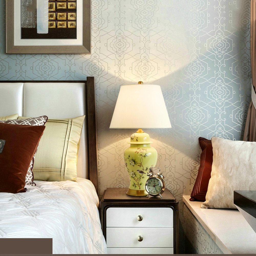 Amazon.co.jp: LQQGXL アメリカのセラミックテーブルランプベッド