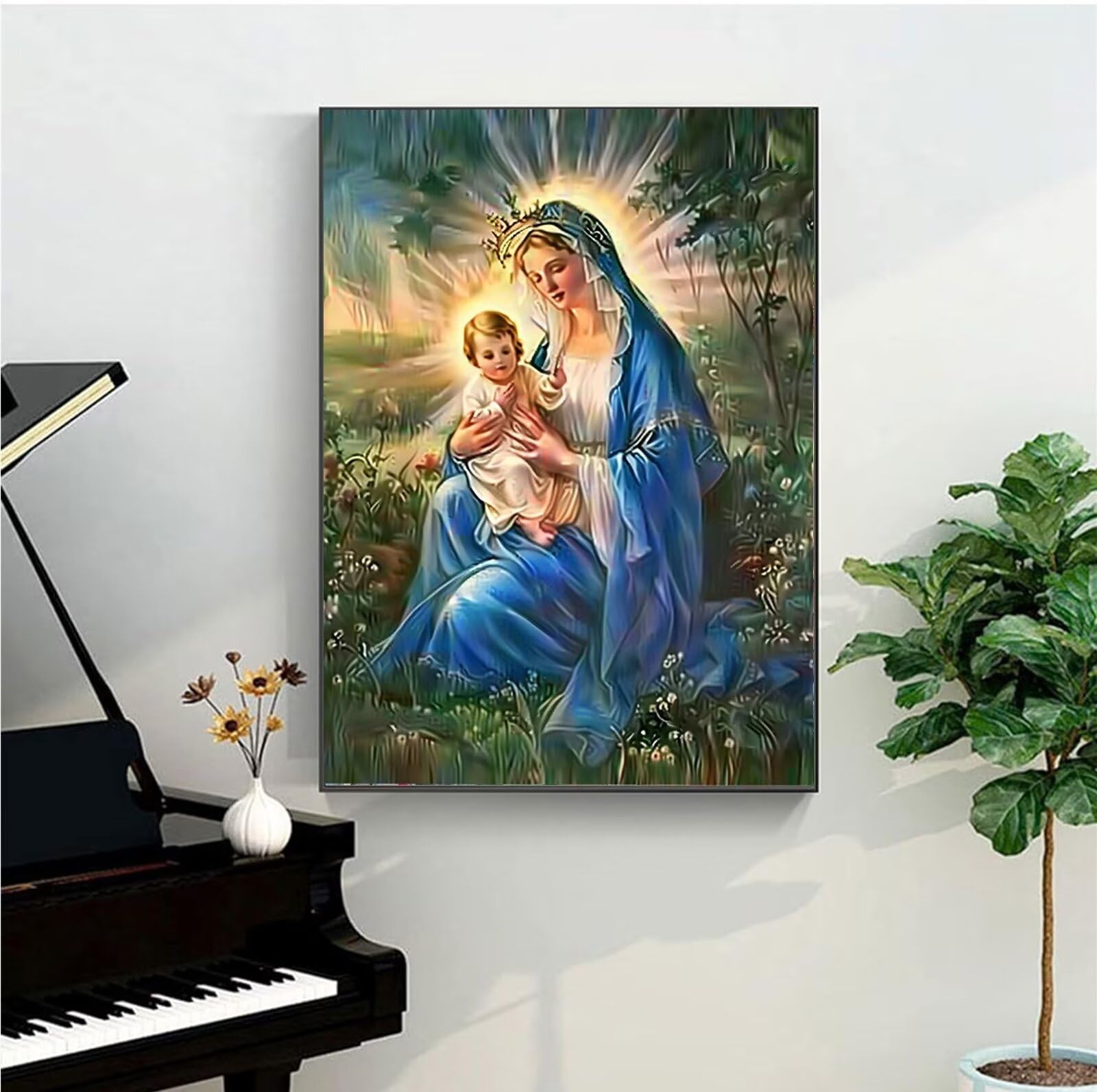 Dipingere con i Numeri Adulti Bambini Buon venerdì, Kit per Dipingi con i Numeri, di Pittura Acrilica Fai-da-Te per su Tela con Pennelli, Paint by Numbers Bambino 60x80cm (Con Scatola)