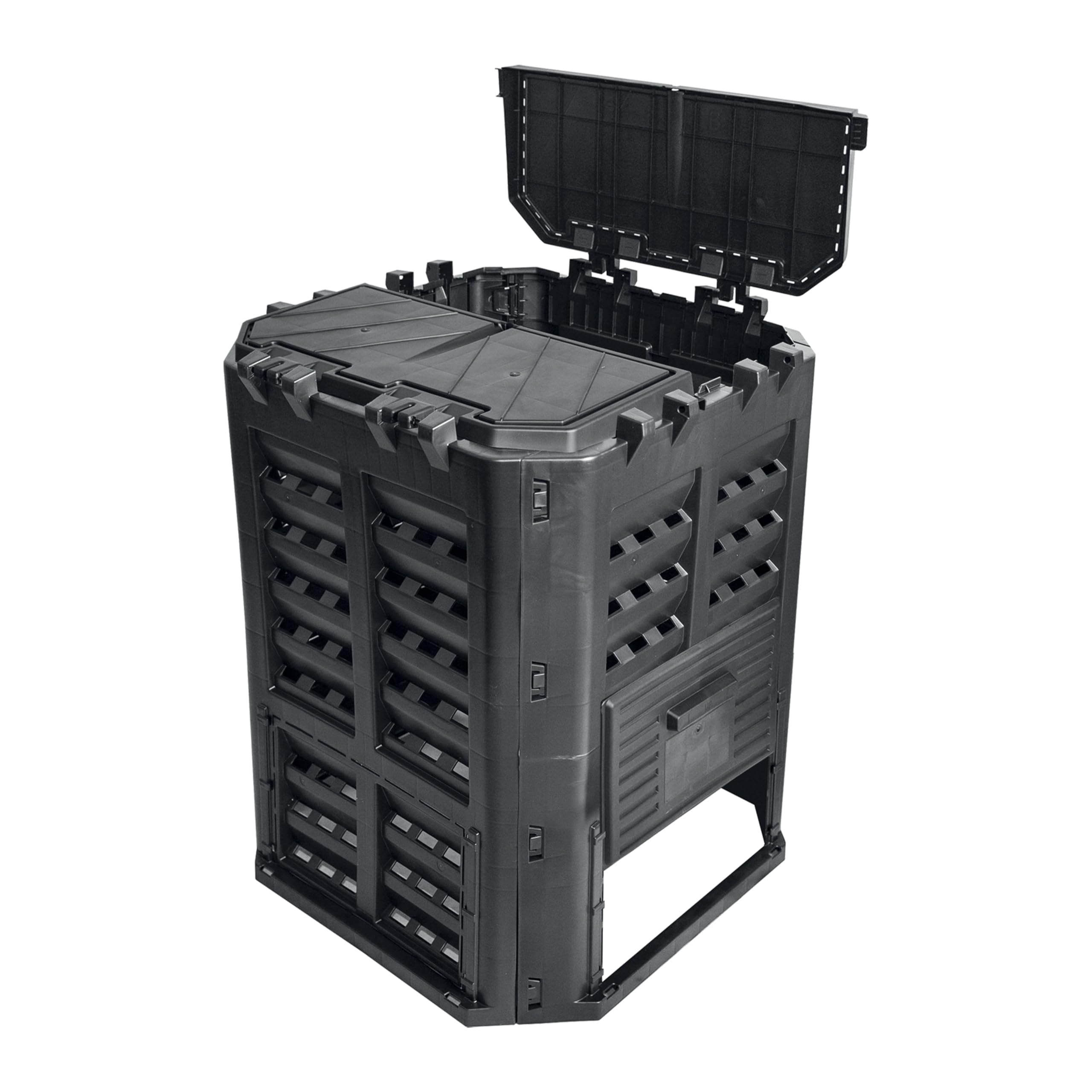 BRIXO Compostiera da Giardino Nera 360 Lt Kompobox