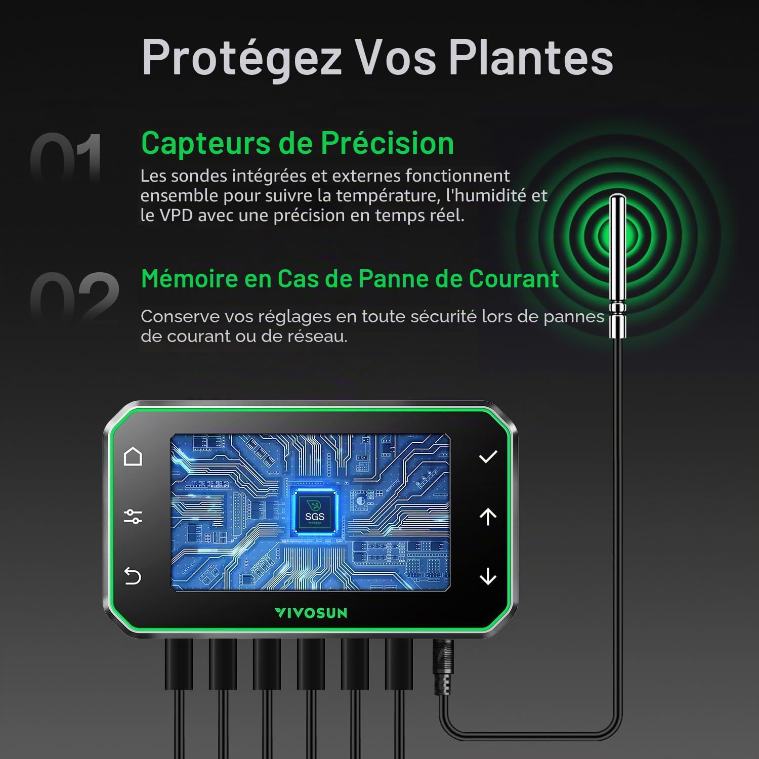 VIVOSUN Kit d‘Extraction d’Air Intelligent Pro 100mm AeroZesh T4 GrowHub E42A+ Contrôle VPD Température Humidité, Connexion APP Filtre à Charbon Actif Conduit Ventilation Tentes Culture Hydroponie