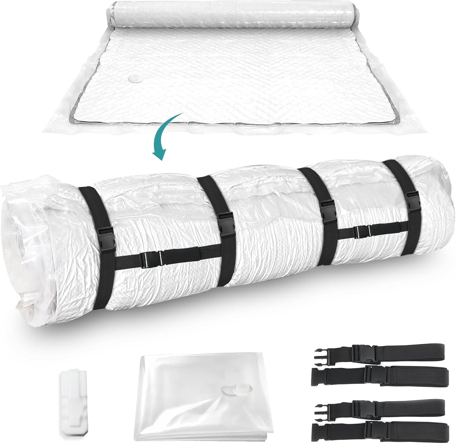 Vacuum Storage Bag for Mattress – Twin/Twin-XL Vacuum Seal Mattress Bag with 4 Straps for Memory Foam and Latex, Easy Moving, Shipping and Storage