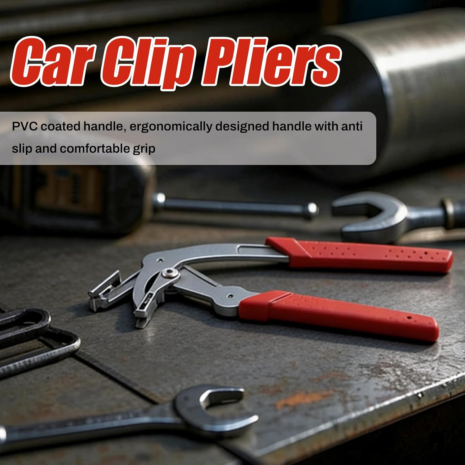 Car Clip Pliers, Efficient Multi-Functional Automotive Snap Pliers, Auto Trim Removal Tool, Spring-Loaded Fastener Rivet Remover for Door Panels, Trim Clips, Rivets, and Interior Panels (3PCS)