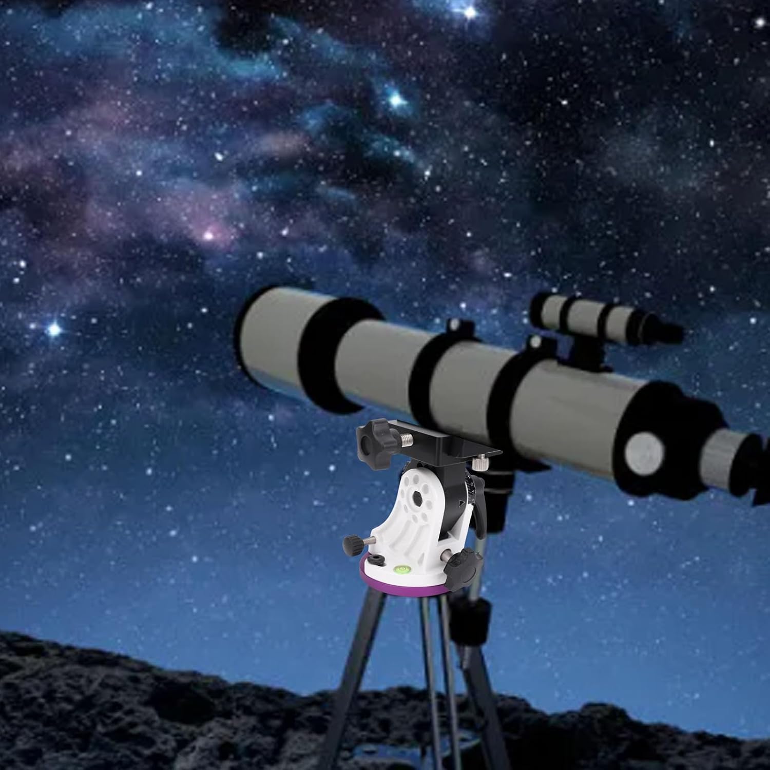 Zopsc Latitude Adjustment Seat, 90 Degree Aluminum Alloy Telescope Mount, Equatorial Wedge Latitude Base for Telescope Accessory (Type B Without Lid(Approx. 7 X 2.85 X 6.5cm / 2.8)