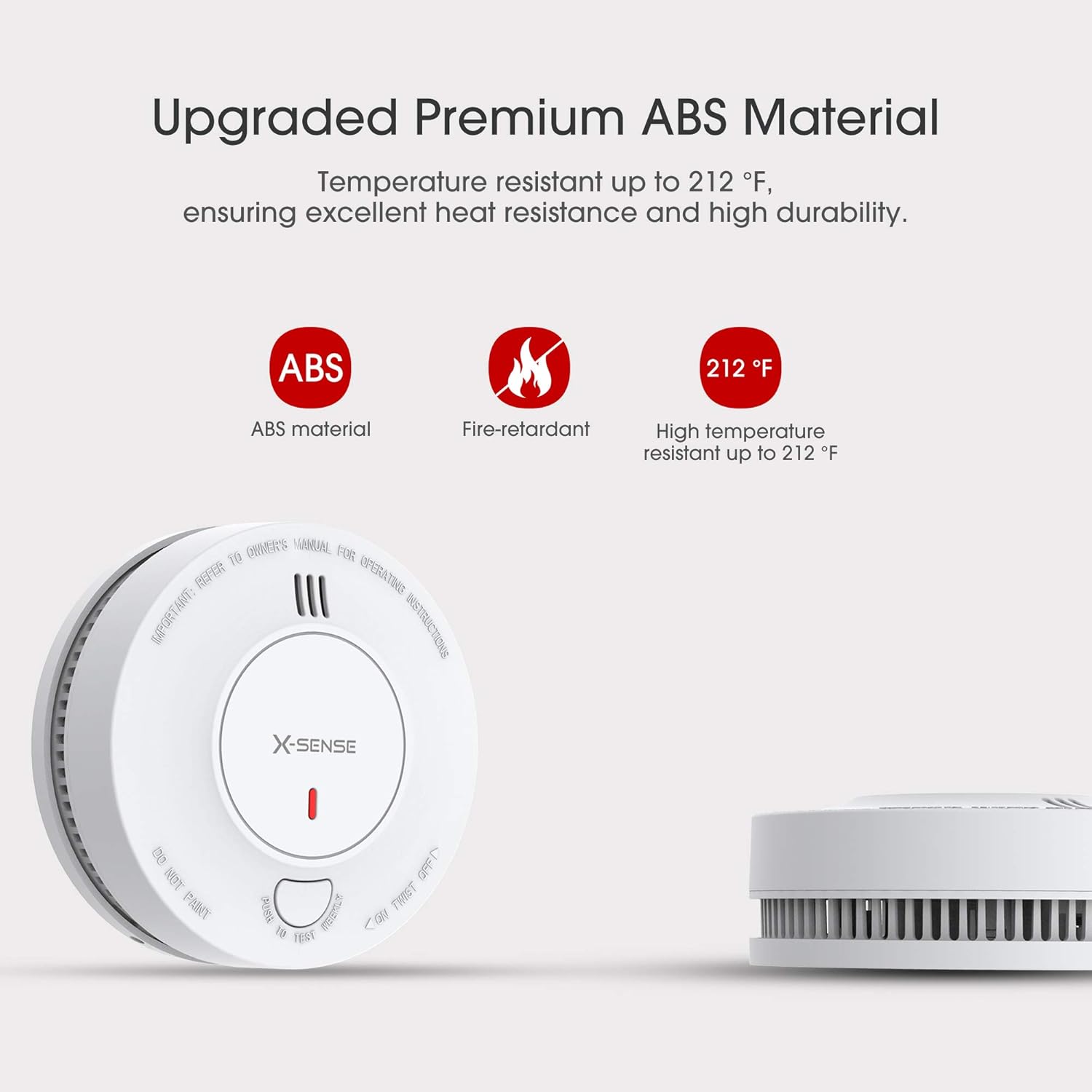 X-Sense 10-Year Battery Smoke Detector, Fire Smoke Alarm with LED Indicator & Silence Button, SD2J0AX, Pack of 1 - - 