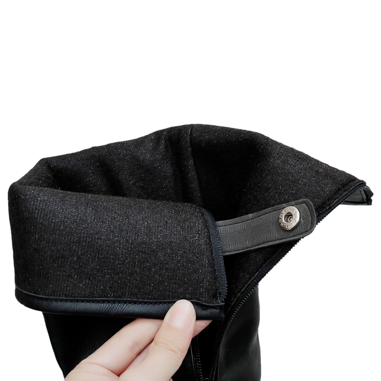 ANUFER Uomo Bello Gambaletto Alto Stivali da Equitazione Cerniera Laterale Patchwork Pelle PU Stivali da Cavaliere