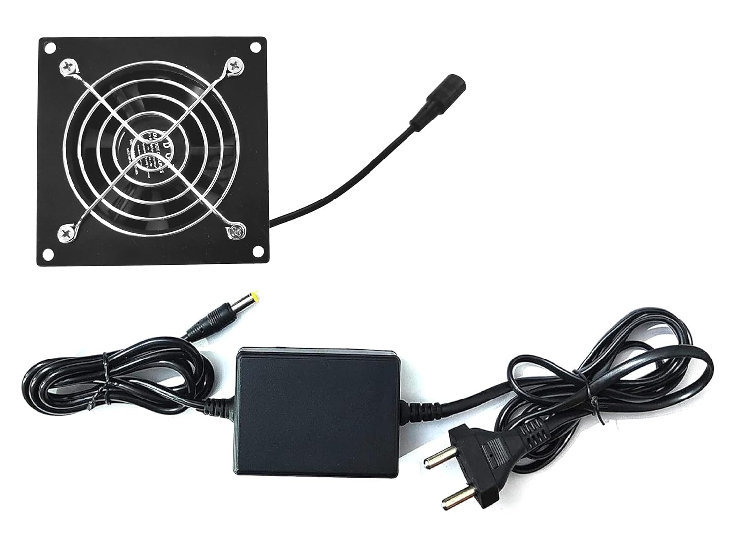 FourDot Cabinet Cooling Fan System 4 inches Single 80mm 3inch Fan with adapter for HomeTheater