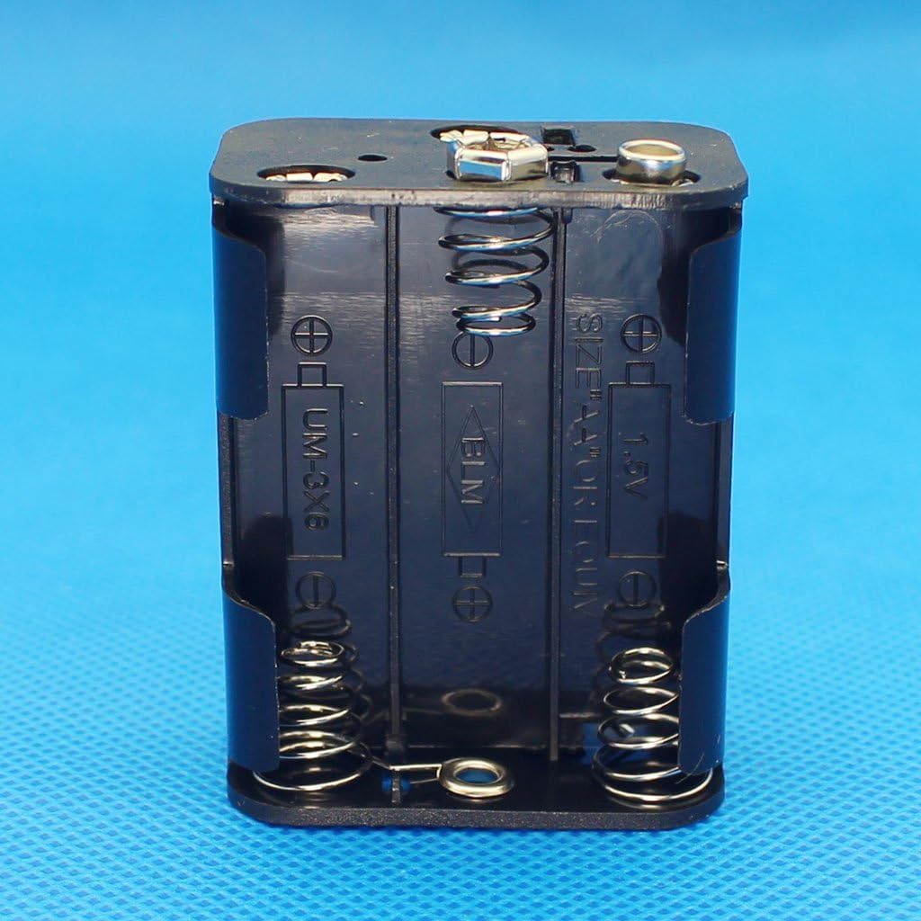 4Set 6 x AA Thicken Battery Holder and T Type Wired Battery Clip Standard Snap Connector