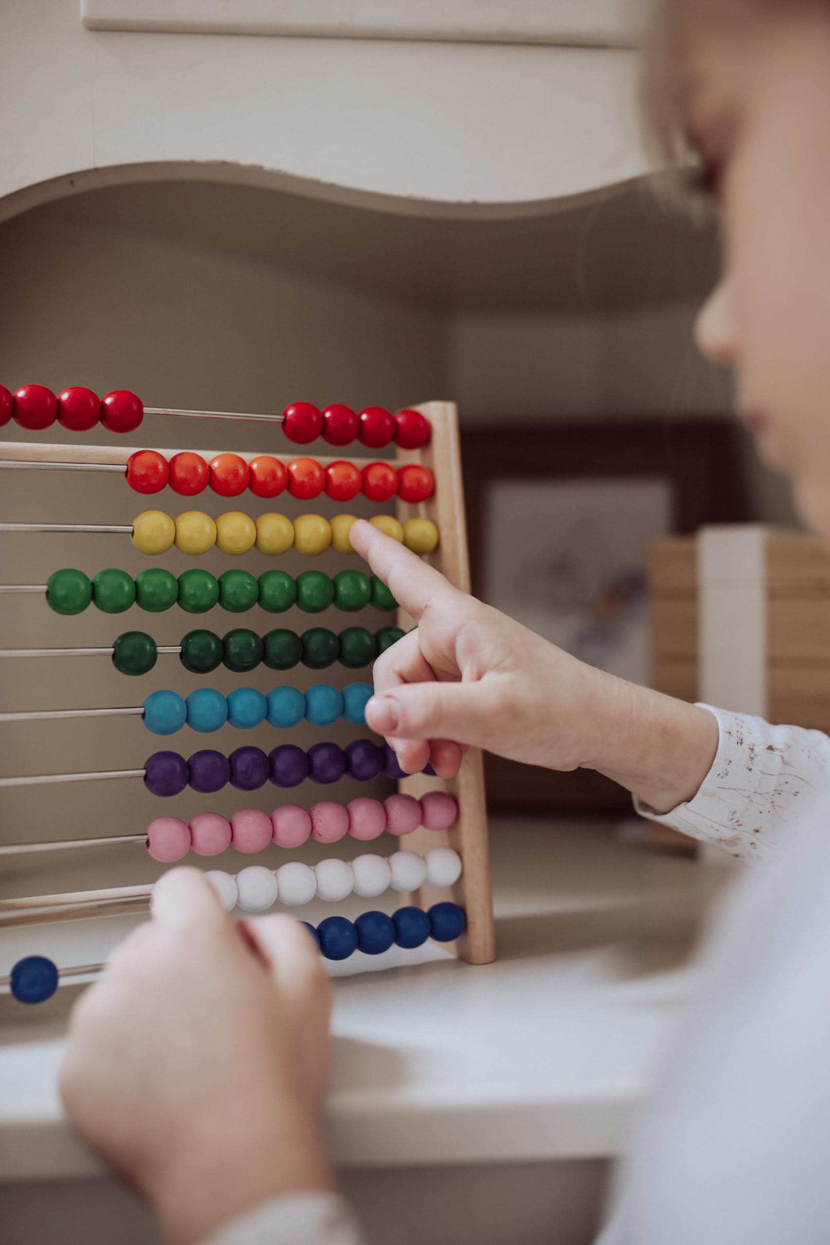 Natureich Montessori Abacus Mathématique 1-100 Nombres Tableau Garçon et Fille, Enfants à Partir 3 Ans, Planche Trier Éducatif, Jouets en Bois Apprends à Compter, Maths Boulier, Motrices, Chiffres